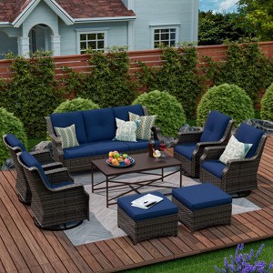 UPTIOT 8-Piece Outdoor Patio Conversation Set - 1 of 4