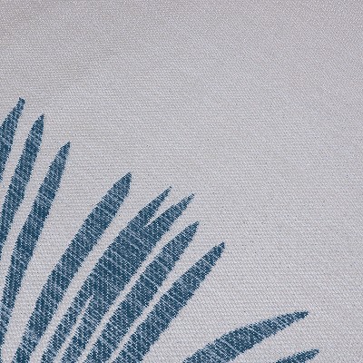 Navy Floral Tropical Reversible Flatwoven Synthetic Rug - 2'x7'
