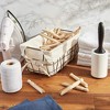 Juvale 50 Count Traditional Round Clothespins 4.3" Laundry Supplies Clothes Line Wood Clothes Pins - 2 of 4