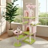 TopComfy Pet Tower 71 Inch Flower Cat Tree With Large Condo Removable Flower Cushion And Hammock For Cats, Multicolored, 19.99"*19.99"*14.4" - 2 of 4