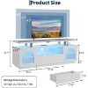 TV Stand for 65 70 Inch TV with Drawer and Adjustable Shelves, Modern Entertainment Center with Power Outlets and LED Lights,for Living Room, Bedroom - 3 of 4