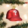 Old World Christmas Blown Glass Ornament for Christmas Tree, Philadelphia Phillies Baseball Cap - 2 of 3
