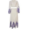 VENUS Womens Printed Linen Two-Piece Set  -  14, Purple Paisley Border - 4 of 4