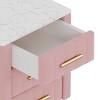 Sapphtopaz Nightstand with Drawers and Handles Wooden Entryway Table Night Stand for Bedroom, Living Room - 4 of 4