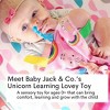 Baby Jack The Learning Lovey Magic Unicorn Magic & Rainbows Sensory Crinkle Tag Toy 8" x 8" - 2 of 4