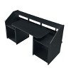 NicBex Home Office Desk 26" L Morden Music Desk with Storage Shelves, Keyboard Tray, Hooks and Wooden Desktop for Study and Work - 3 of 4