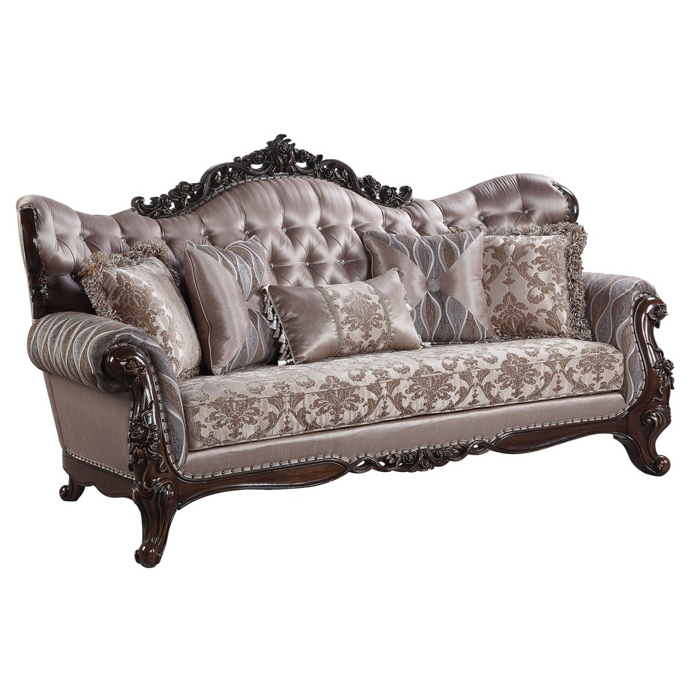 Photos - Storage Combination 92" Benbek Sofa Fabric and Antique Oak Finish - Acme Furniture