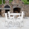 Flash Furniture Commercial Grade 30" Round Metal Indoor-Outdoor Table Set with 4 Cafe Chairs - 2 of 4