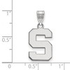 Black Bow Jewelry 14k White Gold Michigan State Spartans NCAA Medium Pendant - 2 of 3