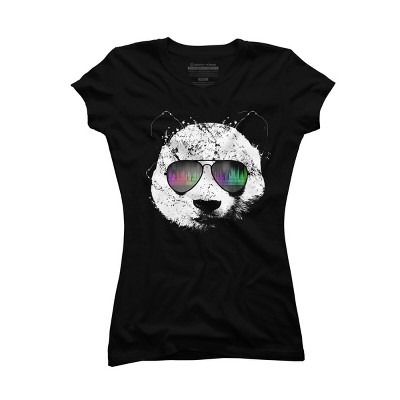 Junior's Design By Humans Old School Panda By clingcling T-Shirt