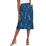 Jessica London Women’s Plus Size Comfort Waist Midi Skirt