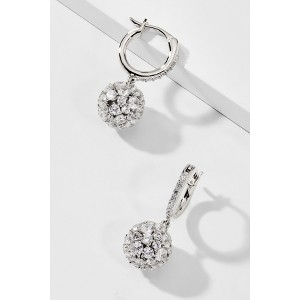 AJOA DISCO BALL CZ DROP HUGGIE EARRINGS - 1 of 4