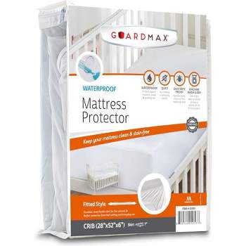 Guardmax Waterproof Fitted Mattress Protector - White