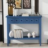 NicBex 2 Drawers Console Table with 1 Open Shelf,Entryway Table with Black Round Knobs and Rubberwood Legs,Modern Couch Table for Living Room - 2 of 4