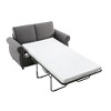 NicBex 57.5"  Loveseat Sleeper Sofa Bed with Twin Memory Mattress Pad Linen Pull Out Sofa Bed Comfy Convertible Sleeper Couch for Living Room, Gray - 4 of 4