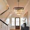 DAKAFUL Modern  Iron & Crystal Chandelier, 7*E12 Max 60W 3-Tier Pendant Light with Adjustable Height, for Bedroom Entryway Kitchen Island - 2 of 4