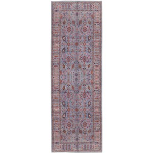 Rawlins Transitional Oriental Gray/Blue/Red Area Rug - 1 of 4