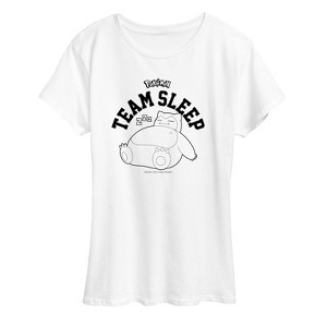 Women's - Pokémon - Snorlax Team Sleep Short Sleeve Graphic T-Shirt - 1 of 4