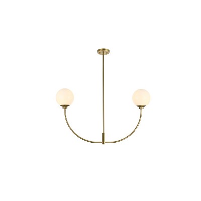 Elegant Lighting Nyomi 36 inch chandelier in Satin Gold
