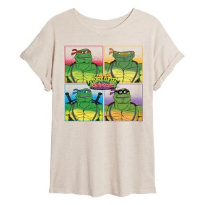 Women's - Teenage Mutant Ninja Turtles - TMNT Group Oversized Graphic T-Shirt - 1 of 4