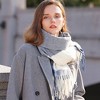Anna-Kaci Women's Striped Scarf with Soft Cozy Fabric Two-Tone Design and Fringe Trim Detailing - 3 of 4