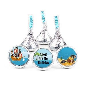 324ct Pirates Party Favors Kid's Birthday Stickers for Hershey's Kisses Party Supplies - DIY - By Just Candy - 1 of 2