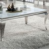 NicBex 51 Inch Rectangle Coffee Table with White Glass Tabletop,Modern Center Table for Living Dining Room - 4 of 4