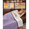 Heated Blanket Twin Size 62x84 Inch, Soft Flannel Electric Blankets w/ 4 Heating Levels & 10H Auto Shut Off, Washable for Couch Office Dorm, Violet - 3 of 4