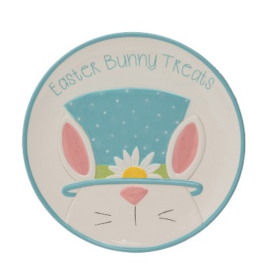 Transpac Dolomite 12.25 in. Multicolor Christmas Bright Easter Treat Platter