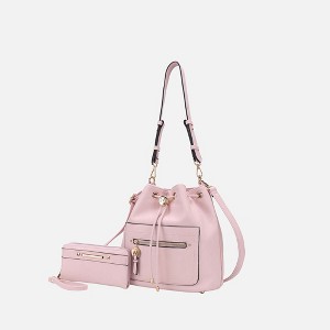 MKF Collection Larissa Vegan Leather Women’s Bucket Hobo Handbag with Wallet by Mia K - 1 of 4