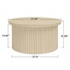 Kumasinova 1/2 Pcs Modern Fluted Coffee Table with Optional Side Table,Flip-Top&Anti-Slip Foot Pad,Minimalist Accent Center Table for Living Room - 2 of 4