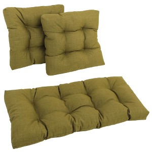 Blazing Needles, Square Spun Polyester Outdoor Tufted Settee Cushions (Set of 3) - 1 of 1