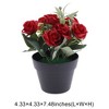 Unique Bargains Artificial Plants Rose Plastic 3.74"x3.74"x7.48" 1 Pc - 3 of 4