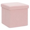 LUSIMO 15" Folding Faux Shearling Storage Ottoman Bench Toy Chest Footstool Hold up to 390 lb For Bedroom Living Room - 3 of 4