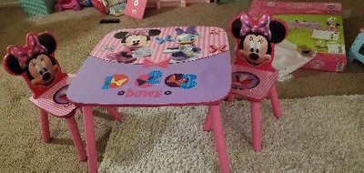 Minnie mouse kids table and chairs hot sale