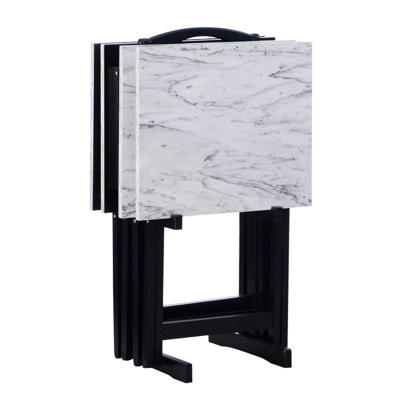 Faux Marble Tray Table Set - Linon, 1 of 24