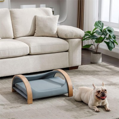 Lily Elevated Dog Bed,Cat Scratch Beds,23" Pet Sofa Dog Sofa Bed for Small Dogs,Cat Sofa Beds With Solid Wood Frame-Maison Boucle