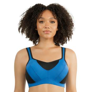 Curvy Couture DUSTY BLUE Zip Fit Mid-Impact Underwire Sports Bra, US 42C 