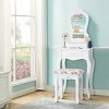 Tangkula Vanity Mirror Dressing Table Simple Style Beauty Dresser Cushioned Bench - 2 of 4