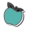 Ashley Productions® Magnetic Whiteboard Eraser, Teal Apple with Chalk Loop Leaves, Pack of 6 - 3 of 3