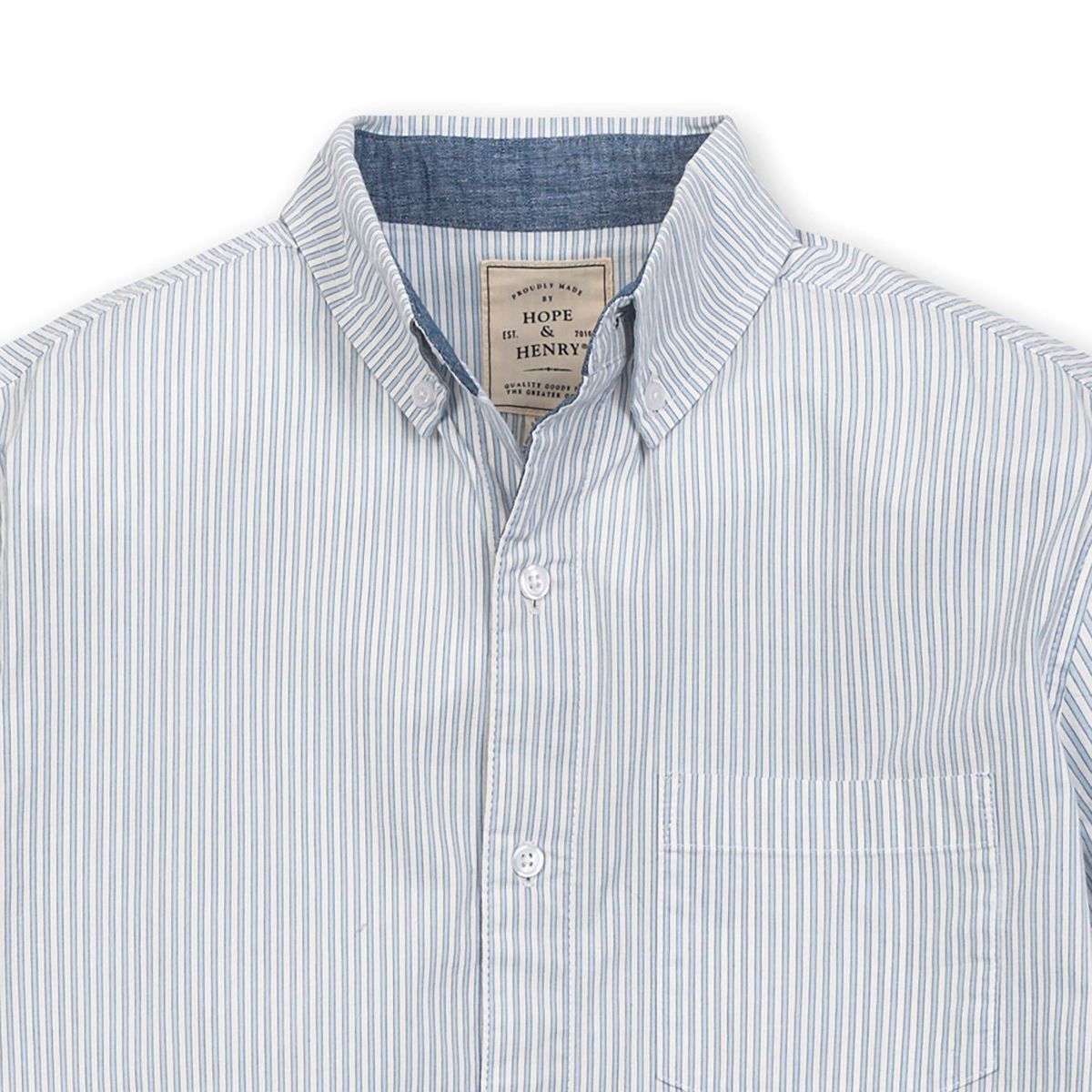 Hope & Henry Mens' Long Sleeve Stretch Poplin Button Down Shirt - thumbnail 5