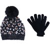 CTM Girl's 7-14 Leopard Print Winter Pom Hat and Glove Set by Connex Gear - 4 of 4