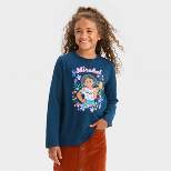 Girls' Disney Encanto Mirabel Long Sleeve Graphic T-Shirt - Navy Blue