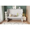 Queen Size Murphy Platform Bed with Shelf, Side Cabinets and Drawers - 4 of 4
