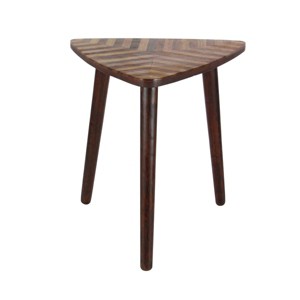 Modern Mango Wood Accent Table Dark Brown - Olivia & May: Compact, Splayed Legs, Indoor Use - 1 of 3