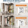 Heavy Duty Clothing Rack with Shelves, Portable 4-Tier Freestanding Closet Wardrobe System, Max Load 850 LBS - 3 of 4