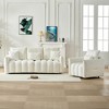 2-piece Teddy Fabric Modern Oversized Sofa Set with Pillows, Cushions, and Solid Wood Frame - 4 of 4