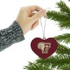 Fordham University Primary Logo Heart Love Wood Christmas Tree Holiday Ornament - 3 of 3