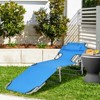 Tangkula Beach Lounge Chair Reclining Chair with 5 Adjustable Positions Detachable Pillow &Hand Ropes Blue/Black/Gray/Turquoise/Beige/Pink - 3 of 4