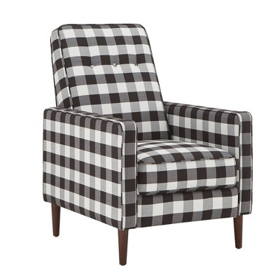 Black and white plaid accent chair new arrivals